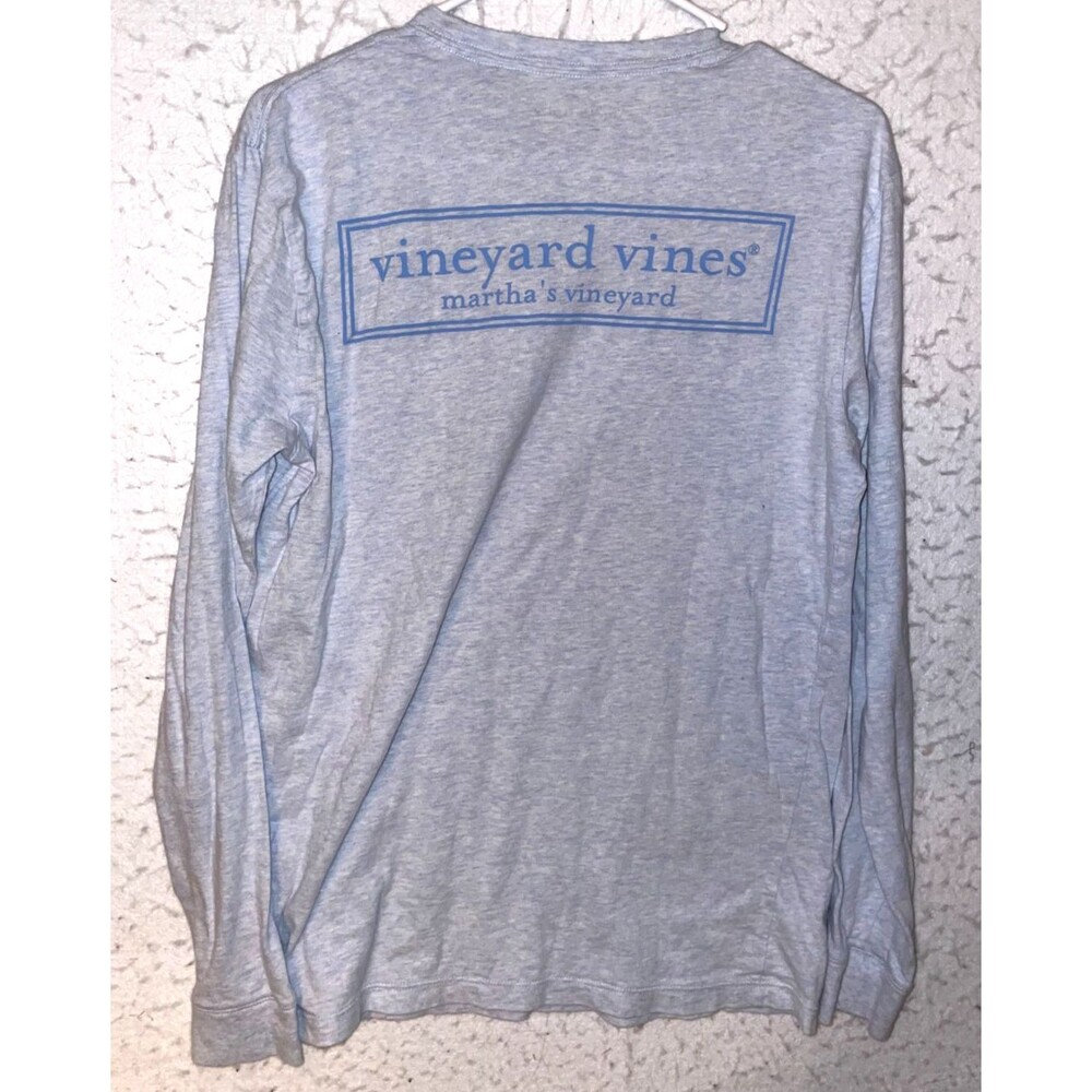 Vineyard Vines Shirt Men's S Blue Long Sleeve Original T-shirt Whale Cotton